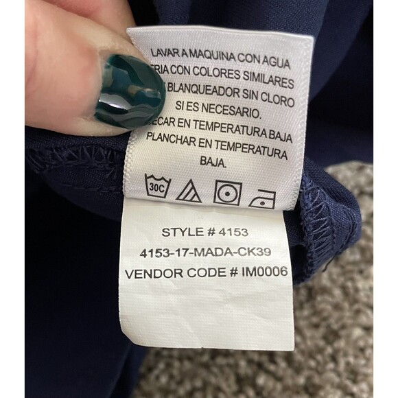 Grey's Anatomy Scrub Top Indigo Blue 4153 Mock Wrap Women's Size XS - Picture 5 of 10